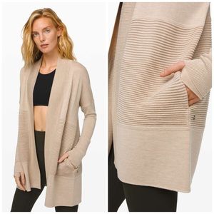 Lululemon Sit in Lotus II Wrap Wool Cardigan M